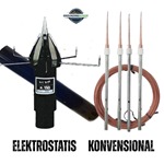 Perbedaan penangkal petir elektrostatis dan konvensional