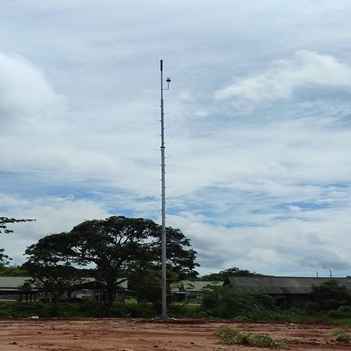 Grounding Bogor - Pemasangan Penangkal petir elektrostatis mengunakan tiang monopole