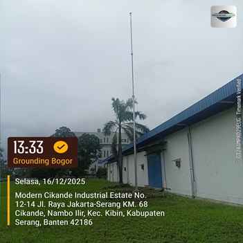 Grounding Bogor Penangkal petir elektrostatis Viking dengan tiang monopole
