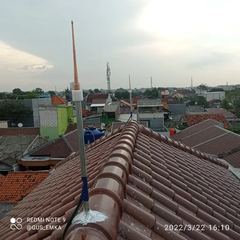 pemasangan penangkal petir konvensiona untuk rumahl